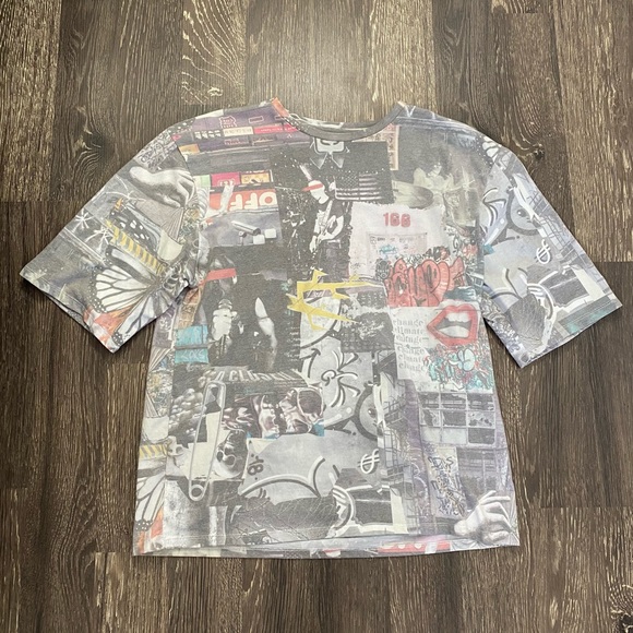 Tops - Jaded London graffiti print tshirt